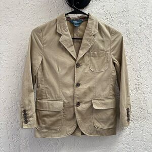 Polo by Ralph Lauren Beige Jacket with Plaid Collar